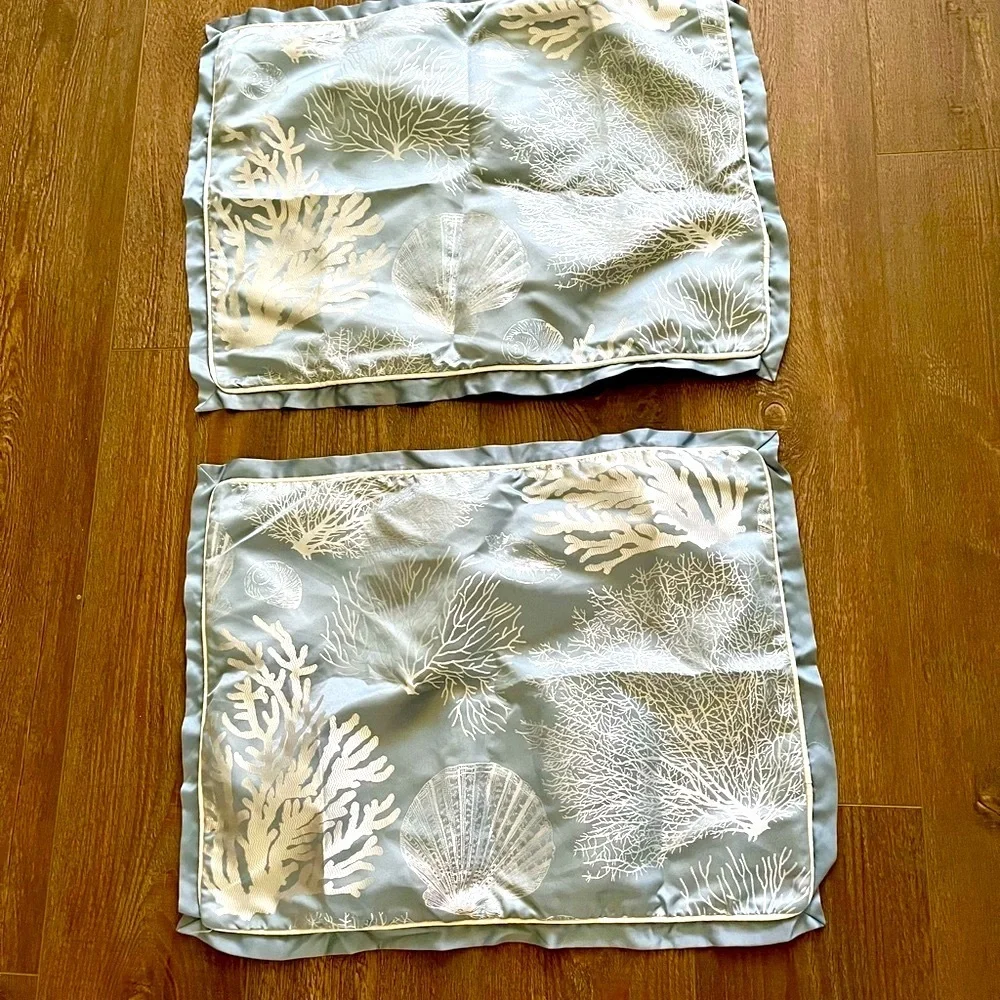 Blue and Silver Decorative Pillows 19/25 inches
